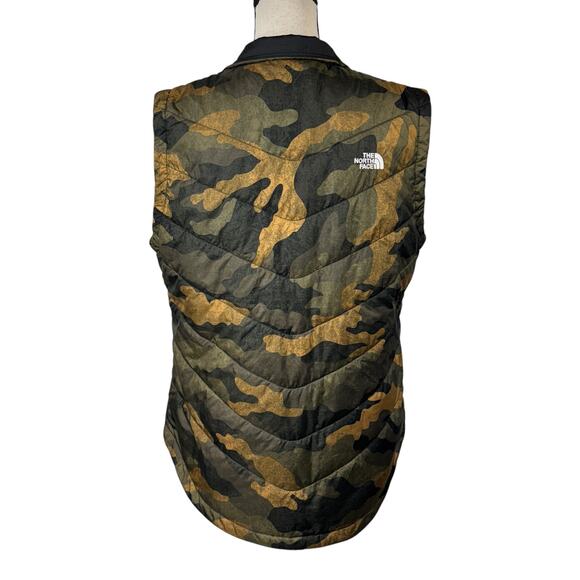 North Face Womens Large Tamburello Vest Camo Full-Zip Pockets Mid-Layer Drop Hem - Picture 5 of 11